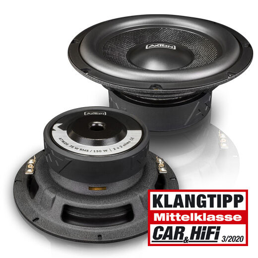 AXTON 20 cm Subwoofer 2 x 2 Ohm 75 W RMS