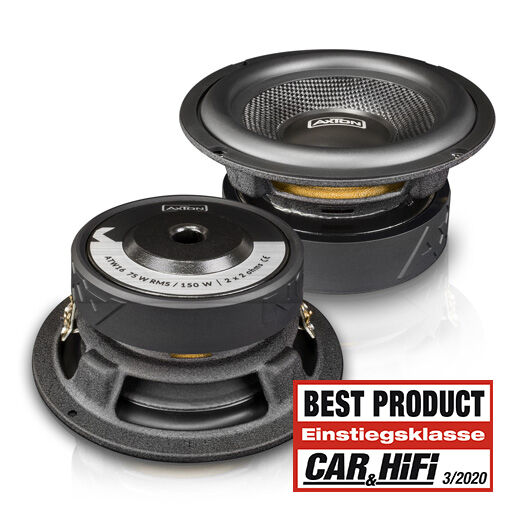 AXTON 16 cm Subwoofer 2 x 2 Ohm 75 W RMS