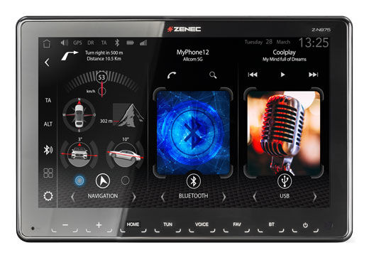 ZENEC 9" 1-DIN Infotainer mit wireless GAA und CP