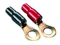 Ringterminal gross 8mm rot/schwarz